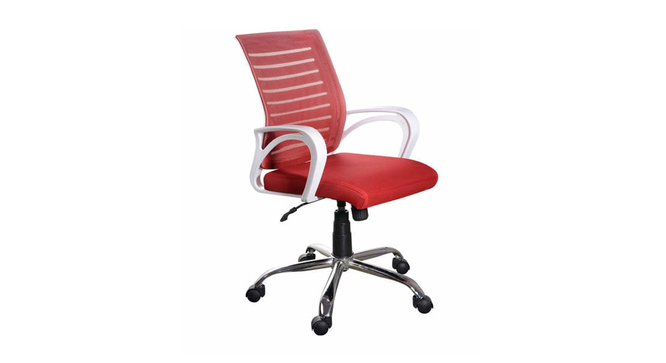 Breton Office Chair (Red) by Urban Ladder - Cross View Design 1 - 466211