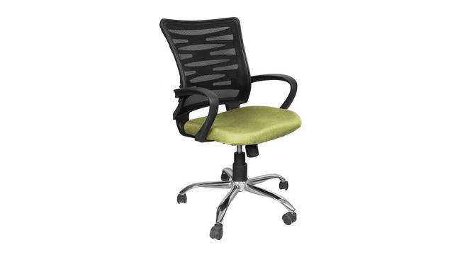 Belep Office Chair (Black & Light Green) by Urban Ladder - Cross View Design 1 - 466224
