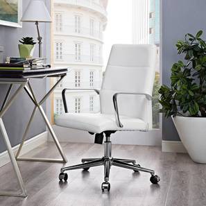 Study Chair In Vadodara Design Modway Leatherette Study Chair With Headrest in White Colour