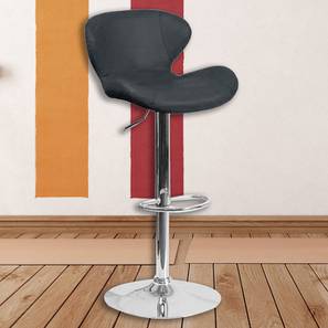 Indus Leatherette Bar Stool in Black Colour