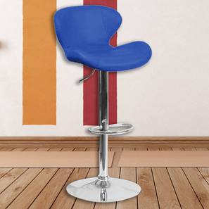 Indus Leatherette Bar Stool in Light Blue Colour