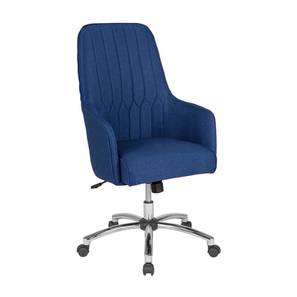 Furniturstation Design Gans Leatherette Study Chair in Blue Colour