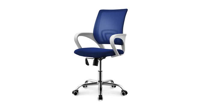 Luzia Study Chair (Blue) by Urban Ladder - Front View Design 1 - 466397