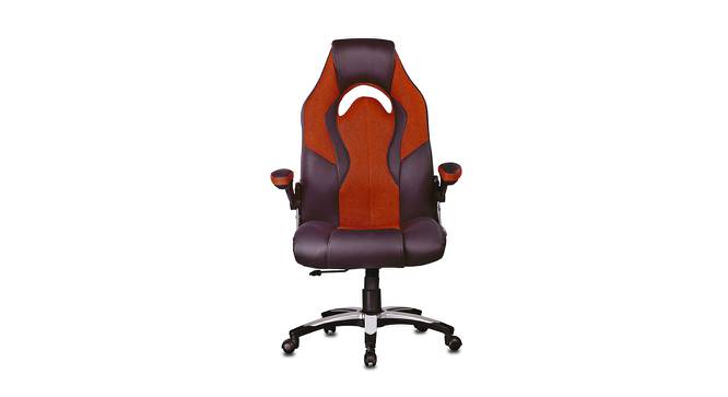 Lakeba Gaming Chair (Black & Orange) by Urban Ladder - Front View Design 1 - 466409