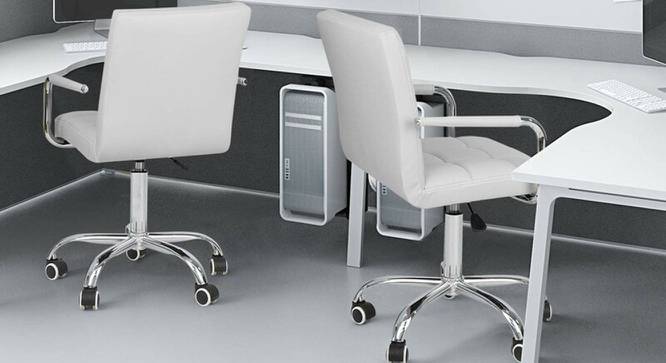 Lollan Office Chair (White) by Urban Ladder - Cross View Design 1 - 466429