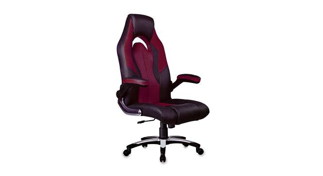 Lakeba Gaming Chair (Black & Maroon) by Urban Ladder - Cross View Design 1 - 466432