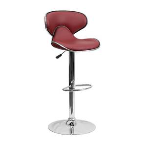 Marlon Leatherette Bar Stool in Burgundy Colour