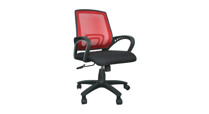 Manilin Office Chair (Black & Red) by Urban Ladder - Cross View Design 1 - 466526
