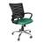 Mayotte office chair in black n dark green lp