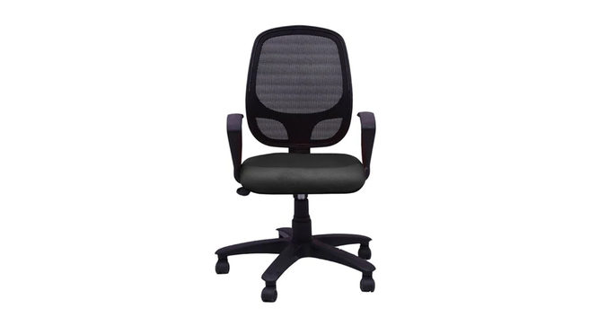 Pelee Office Chair (Black) by Urban Ladder - Front View Design 1 - 466606