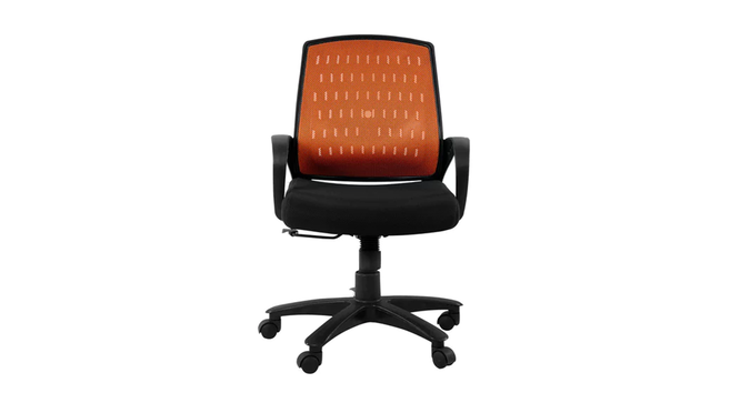 Parry Office Chair (Black & Orange) by Urban Ladder - Front View Design 1 - 466607