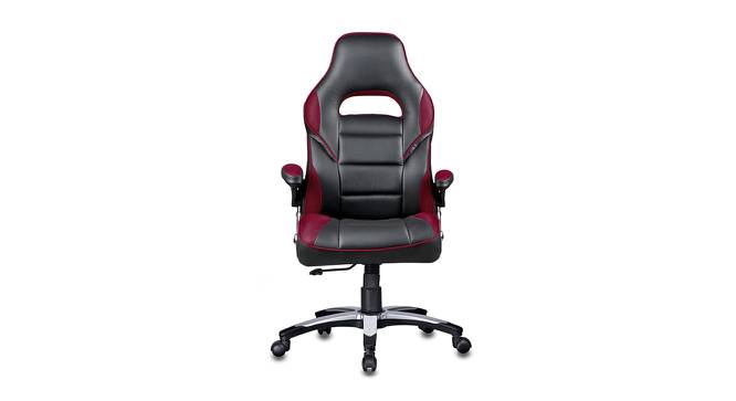 Niagara Gaming Chair (Black & Maroon) by Urban Ladder - Front View Design 1 - 466613