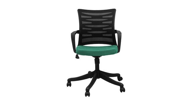 Mayotte Office Chair (Black & Dark Green) by Urban Ladder - Front View Design 1 - 466620