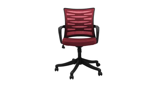Miquelon Office Chair (Maroon) by Urban Ladder - Front View Design 1 - 466625