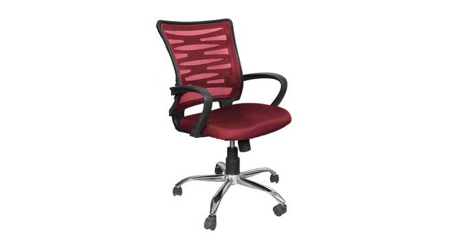 Miquelon Office Chair (Maroon) by Urban Ladder - Cross View Design 1 - 466647