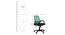 Nova Office Chair (Green & Black) by Urban Ladder - Design 1 Dimension - 466688