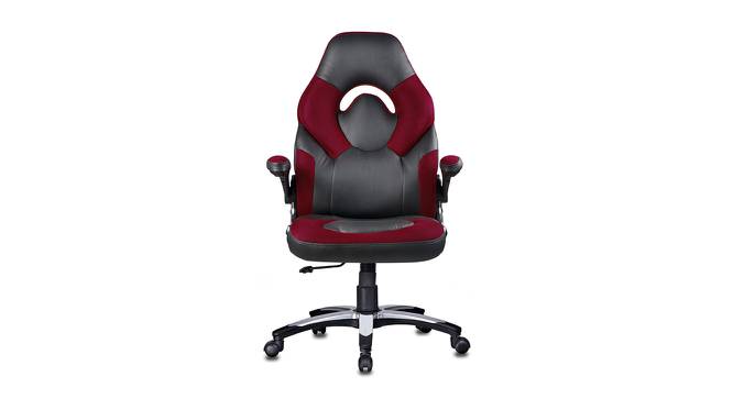 Seymour Gaming Chair (Black & Maroon) by Urban Ladder - Front View Design 1 - 466728