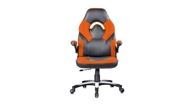 Seymour Gaming Chair (Black & Orange) by Urban Ladder - Front View Design 1 - 466729