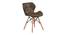 Prisma Dining Chair (Brown) by Urban Ladder - Front View Design 1 - 466737