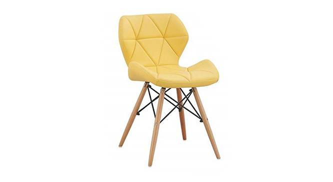 Prisma Dining Chair (Yellow) by Urban Ladder - Front View Design 1 - 466738