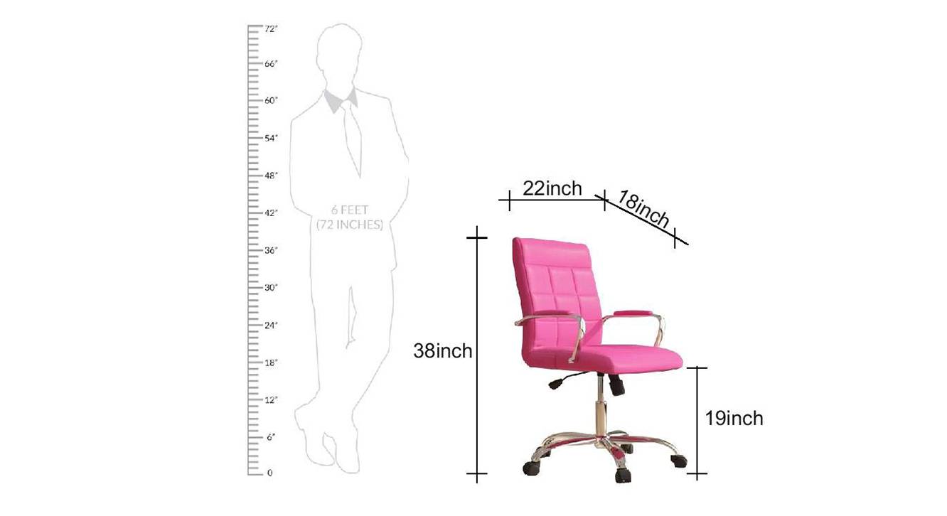 Santiago office chair pink 6
