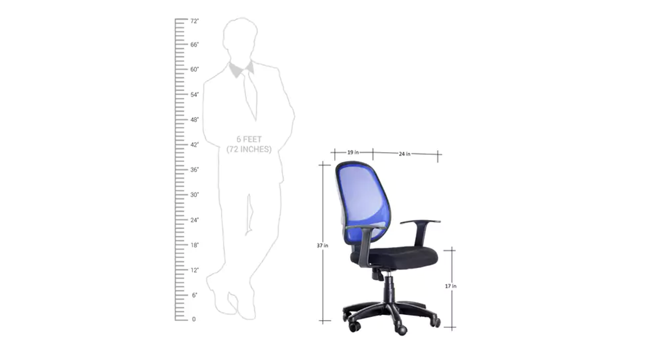 Scotia office chair black n blue 6