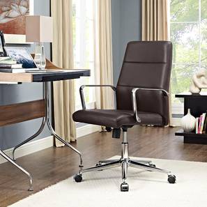 Chairs Study In Vadodara Design Modway Leatherette Study Chair in Brown Colour