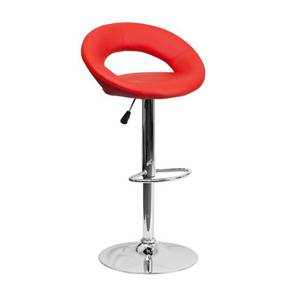 Bar Stool Set Of 2 Design Wade Leatherette Bar Stool in Red