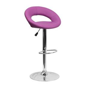 Wade Leatherette Bar Stool in Purple Colour