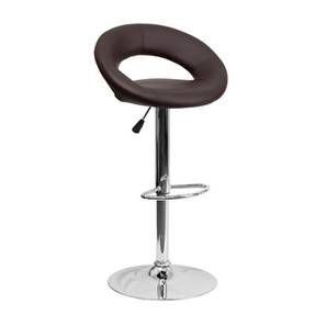 Wade Leatherette Bar Stool in Brown Colour