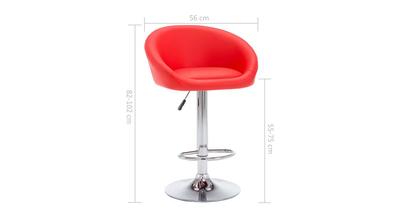 Vida bar stool red 6