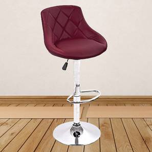 Win Leatherette Bar Stool in Maroon Colour