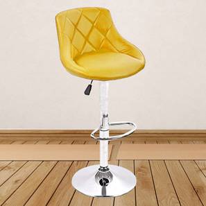 Club Chair Design Win Leatherette Bar Stool in Yellow