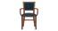 Aurelio Study Chair (Teak Finish, Delft Blue) by Urban Ladder - Front View Design 1 - 