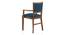 Aurelio Study Chair (Teak Finish, Delft Blue) by Urban Ladder - Side View Design 1 - 