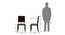 Arabia - Oribi 6 Seater Dining Table Set (Mahogany Finish, Wheat Brown) by Urban Ladder - Dimension Design 1 - 467034