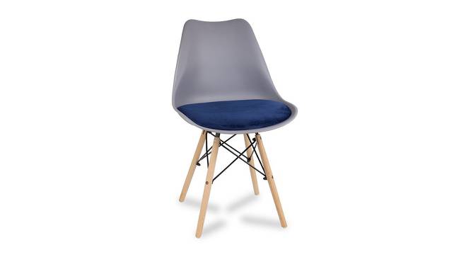 Clovis Dining Chair (Grey & Dark Blue) by Urban Ladder - Front View Design 1 - 468151