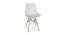 Clovis Dining Chair (White & Light Grey) by Urban Ladder - Front View Design 1 - 468156