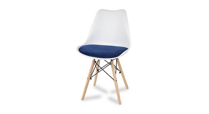 Clovis Dining Chair (White & Dark Blue) by Urban Ladder - Cross View Design 1 - 468170