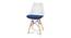 Clovis Dining Chair (White & Dark Blue) by Urban Ladder - Cross View Design 1 - 468170