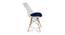 Clovis Dining Chair (White & Dark Blue) by Urban Ladder - Design 1 Side View - 468186