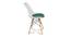 Clovis Dining Chair (White & Dark Green) by Urban Ladder - Design 1 Side View - 468187