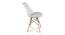 Clovis Dining Chair (White & Light Grey) by Urban Ladder - Design 1 Side View - 468188