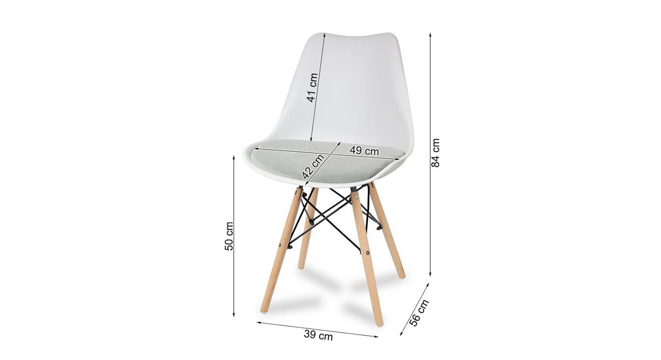 Clovis dining chair white n light grey 6