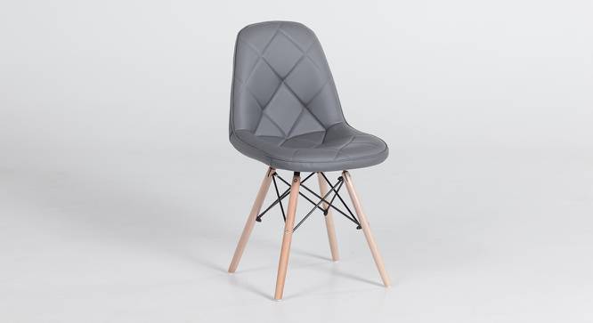 Fabron Dining Chair (Dark Grey) by Urban Ladder - Front View Design 1 - 468263