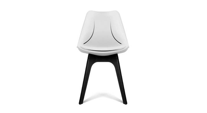 Fabser Dining Chair (White & Black) by Urban Ladder - Front View Design 1 - 468269