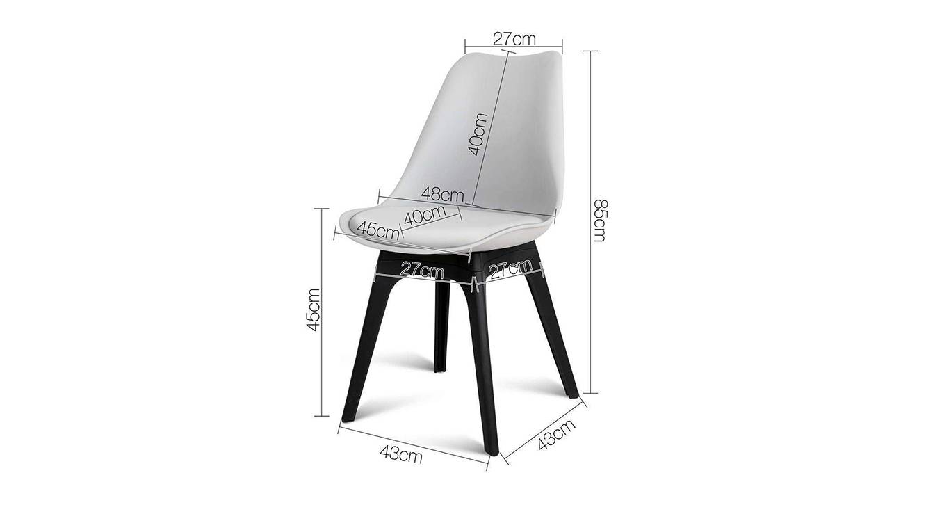 Fabser dining chair white n black 6