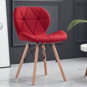 Red Chair Design Eames Solid Wood Dining Chair set of 1 in Finish