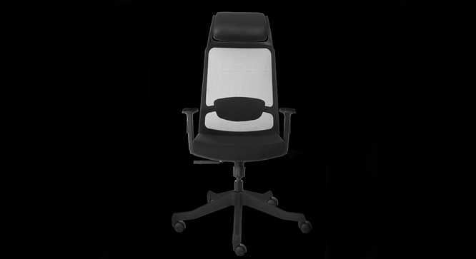 Orien High Back Ergonomic Chair (Black) by Urban Ladder - Front View Design 1 - 468878