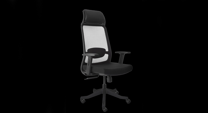 Orien High Back Ergonomic Chair (Black) by Urban Ladder - Cross View Design 1 - 468892